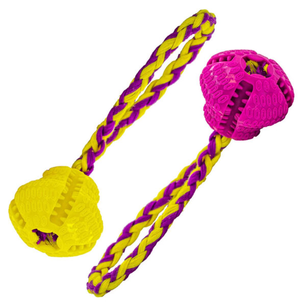 Dog Life Tuffs Neon Fling & Treat Ball Dog Toy