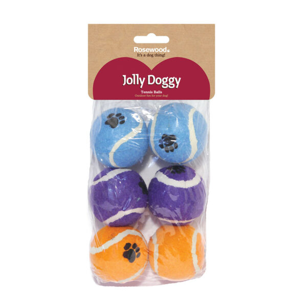 Rosewood Jolly Doggy Tennis Balls 6pk