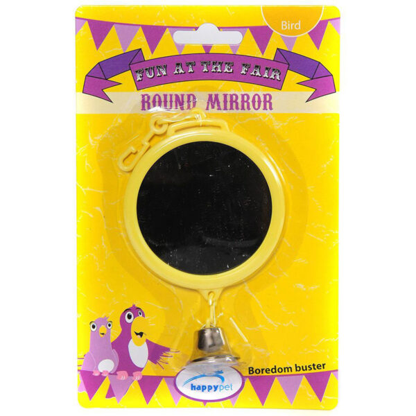 Happy Pet Fun At The Fair Round Mirror Bird Toy