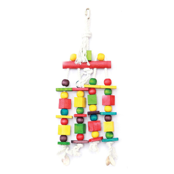 Happy Pet Block & Beads Parrot Toy