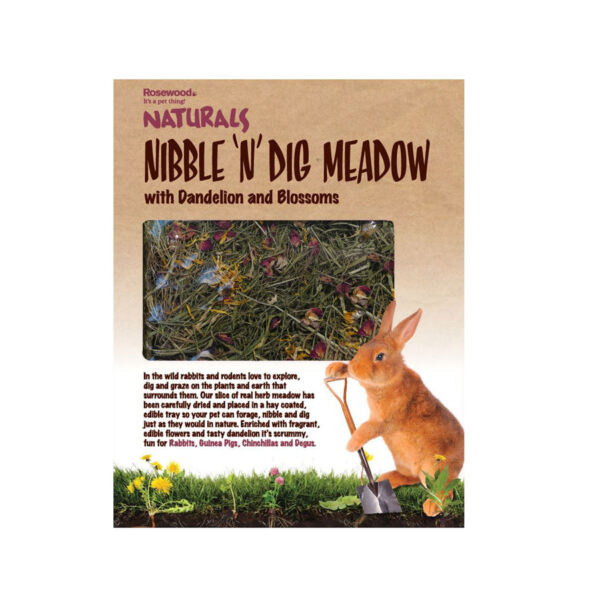 Rosewood Naturals Small Animal Edible Gnaws Nibble n Dig Meadow