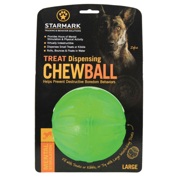 Starmark Treat Dispenser Dog Chew Ball Large