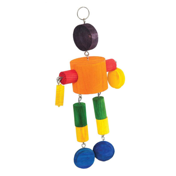 Happy Pet Playtime Multiwood Wood Man Parrot Toy