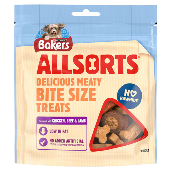 Bakers Allsorts Meaty Dog Treats 98g