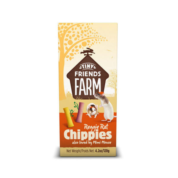 Tiny Friends Farm Reggie Rat Chippies Treats 120g