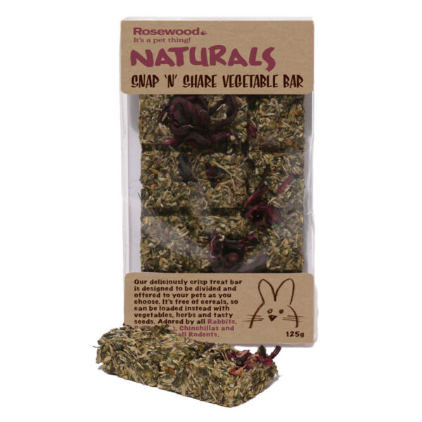 Rosewood Naturals Snap 'n' Share Vegetable Treat Bar 125g