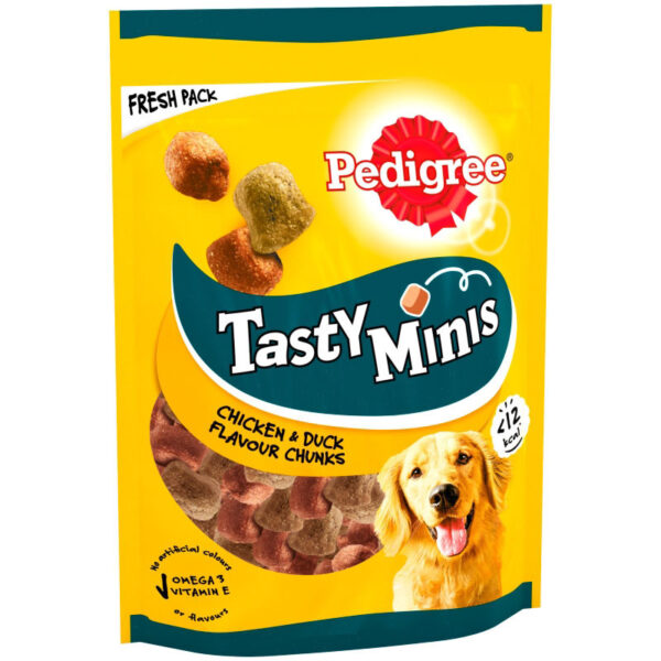 Pedigree Dog Treats Tasty Mini Chicken & Duck Chunks 130g