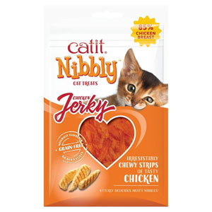 Catit Nibbly Jerky Chicken Treats 30g