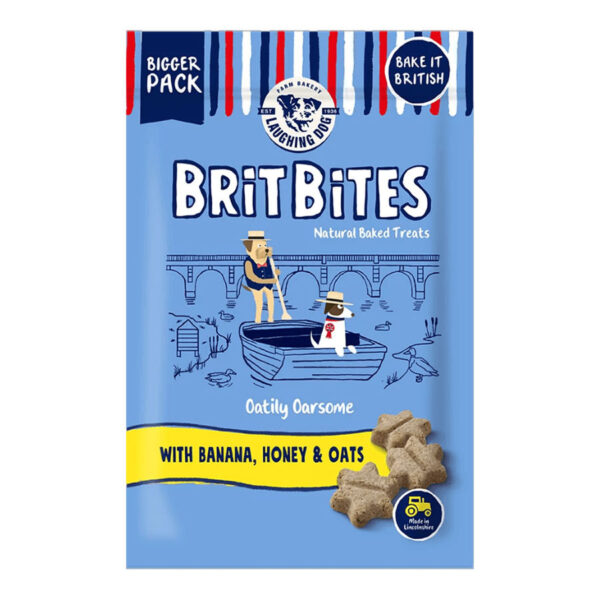 BRiT BiTES Wheat Free Dog Treats Banana, Honey & Oats 175g