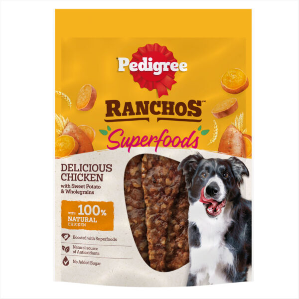 Pedigree Rancho Superfoods Dog Treats Chicken, Sweet Potato & Wholegrains 70g