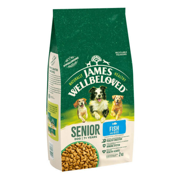 James Wellbeloved Complete Dry Dog Food Senior Fish