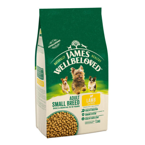 James Wellbeloved Complete Dry Dog Food Adult Small Breed Lamb