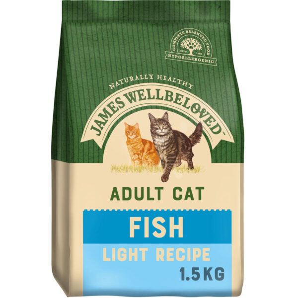 James Wellbeloved Complete Cat Food Adult Light Fish 1.5kg