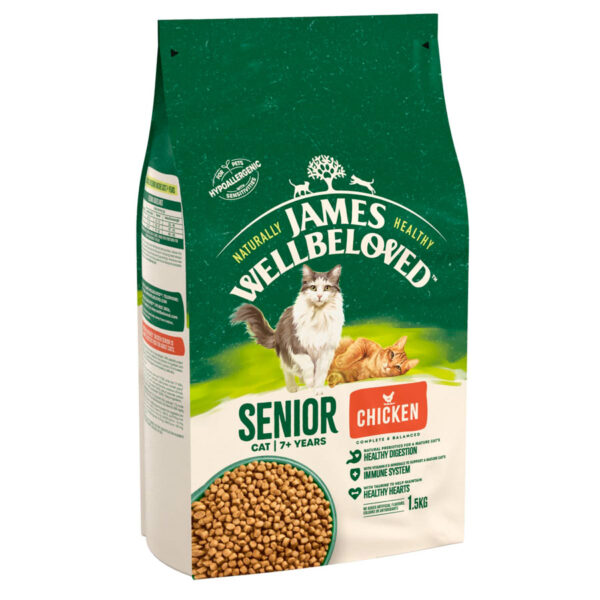 James Wellbeloved Complete Dry Cat Food Senior Chicken 1.5kg