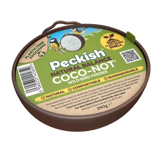 Peckish Natural Balance Coco-Not Wild Bird Feeder