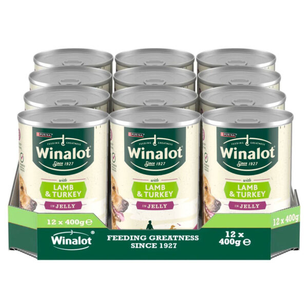 Winalot Classics Complete Wet Dog Food Chunks in Jelly Lamb & Turkey  12x400g