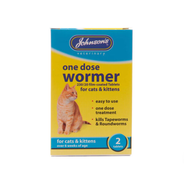 Johnson's Cat One Dose Easy Wormer 2 Tablets