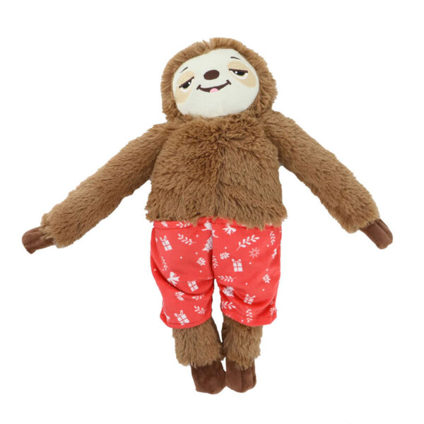 Ancol Christmas Stevie Sloth Plush Dog Toy