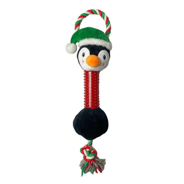 Happy Pet Long Neck Christmas Dog Toy  Penguin